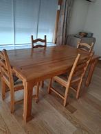 Gratis: eettafel, stoelen, bureau met opzetkast., Ophalen, Gebruikt, Grenenhout
