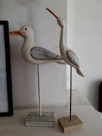 2 houten vogels, Huis en Inrichting, Woonaccessoires | Wanddecoraties, Ophalen