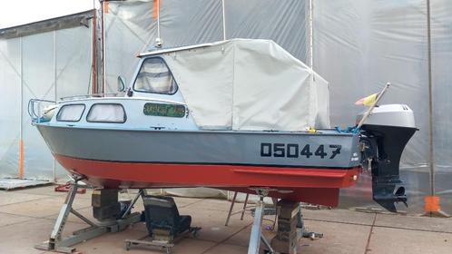 boot, Watersport en Boten, Motorboten en Motorjachten, Gebruikt, Staal, Tot 6 meter, Benzine, Buitenboordmotor, 10 tot 30 pk, Ophalen