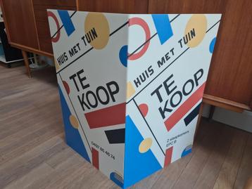 Kunststof V-bord of immobord "Te koop" 100x70 beschikbaar voor biedingen