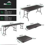 Vouwtafel – Inklapbare Picknickset – met 2 Zitbanken – 21528, Tuin en Terras, Picknicktafels, Ophalen, Zo goed als nieuw, Rechthoekig