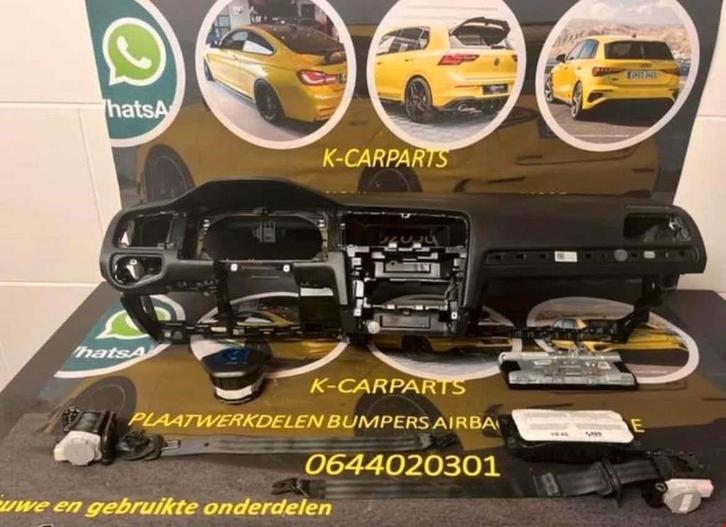 Airbag set VW Golf 7 VII 7.5 FACELIFT Origineel Dashboard, Auto-onderdelen, Overige Auto-onderdelen, Volkswagen, Gebruikt