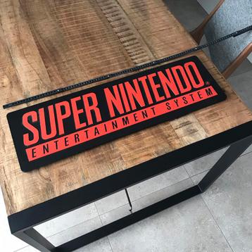 rare panneau d'affichage officiel SNES Supernintendo 