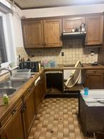 Eikenhouten keuken GRATIS mits uitbreken, Ophalen, Gebruikt, Bruin, Dubbelwandige keuken