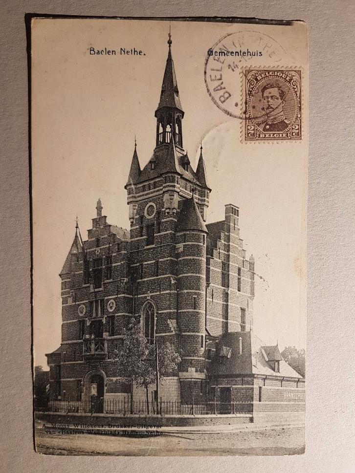 Postkaart Balen Baelen Nethe Gemeentehuis, Verzamelen, Postkaarten | België, Gelopen, Antwerpen, 1920 tot 1940, Ophalen of Verzenden