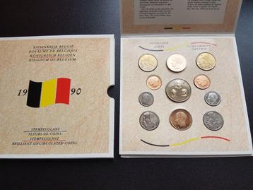 Muntenset Belgie : Jaarset 1990 Koninklijke Munt Van Belgie disponible aux enchères