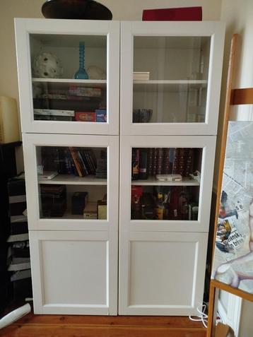 IKEA BESTÅ Combinaison rangement portes vitrées, Avec porte(s), 25 à 50 cm, Comme neuf, 100 à 150 cm