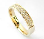 18KT geel gouden herenring met diamanten , XL grote ringmaat, 20 of groter, Geel, Ophalen of Verzenden, Zo goed als nieuw
