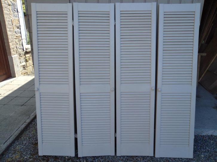 Quatre portes "Louvre" 152 x38cm, Tb état, Doe-het-zelf en Bouw, Raamkozijnen en Schuifdeuren, Gebruikt, Overige typen, Hout, 150 tot 225 cm