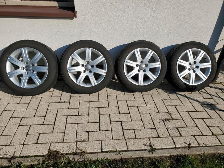 Originele Audi velgen met winterbanden                      , Auto-onderdelen, Banden en Velgen, Velg(en), Winterbanden, Ophalen of Verzenden