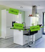 #111 Prachtige wit gelakte complete keuken met kookeiland, Huis en Inrichting, Ophalen of Verzenden