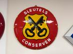 Sleutels Conserveren emaille bord, Ophalen, Gebruikt, Reclamebord