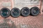 4 M+S Kwaliteitsmerk Banden op stalen velgen Maat 195 65 R15, Auto-onderdelen, Banden en Velgen, Ophalen, 15 inch, Banden en Velgen