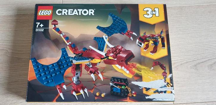 Lego Creator 3-in-1 #31102 - Vuurdraak, Kinderen en Baby's, Speelgoed | Duplo en Lego, Zo goed als nieuw, Lego, Complete set, Ophalen