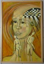 Francine Mulliez, 1944-2004, Memory , Paneel, 88 x 68 cm, Antiek en Kunst, Ophalen of Verzenden