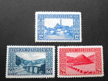 Bosnië Herzegovina : postzegelreeks YT 61/63 (1912) beschikbaar voor biedingen