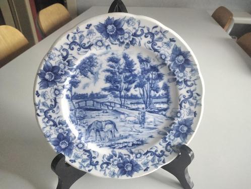 Oud dik porseleinen bord - Pyroblan - Frankrijk, Antiek en Kunst, Antiek | Porselein, Ophalen of Verzenden