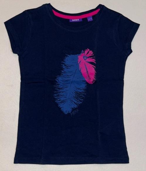 Donkerblauwe girlieshirt van Mexx (5 - 6 jaar), Kinderen en Baby's, Kinderkleding | Maat 110, Zo goed als nieuw, Meisje, Shirt of Longsleeve