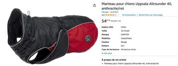 Lot de 2 manteaux pour chiens de marque Hunter