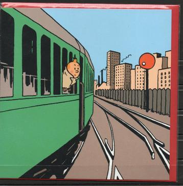 Carte postale Tintin double sous blister beschikbaar voor biedingen