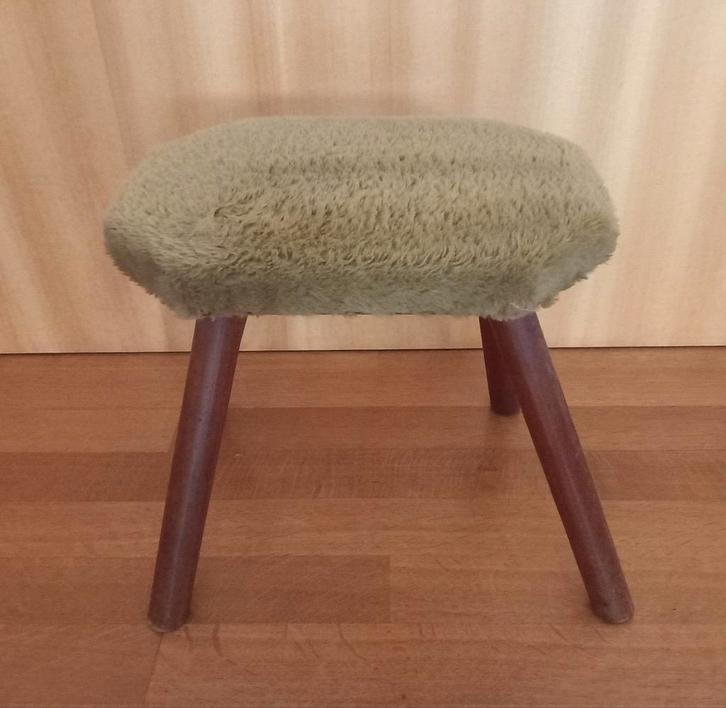 Vintage Krukje zachtgroen fluffy stof, Antiek en Kunst, Curiosa en Brocante, Ophalen