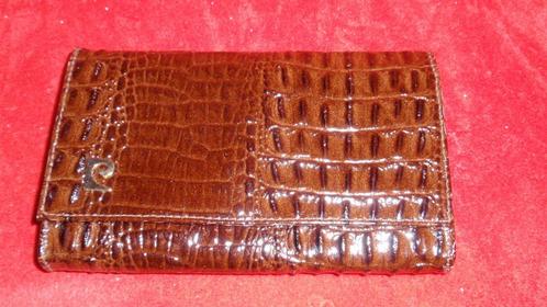 Nieuwe geldbeugel krokodil leder porte-monet, Handtassen en Accessoires, Portemonnees, Nieuw, Overige merken, Bruin, Leder, Met knipsluiting