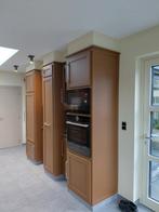 Keuken wandkast, incl koelkast en microgolf, Huis en Inrichting, Ophalen, Bruin