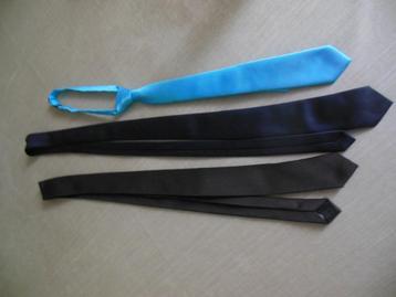 3 stropdassen voor kinderen - zwart / blauw / turquoise beschikbaar voor biedingen