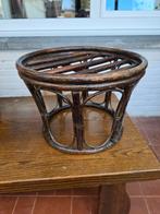 vintage rotan bijzettafeltje, krukje, voetenbank, poef, Huis en Inrichting, Tafels | Bijzettafels, Ophalen, Minder dan 45 cm, Minder dan 55 cm