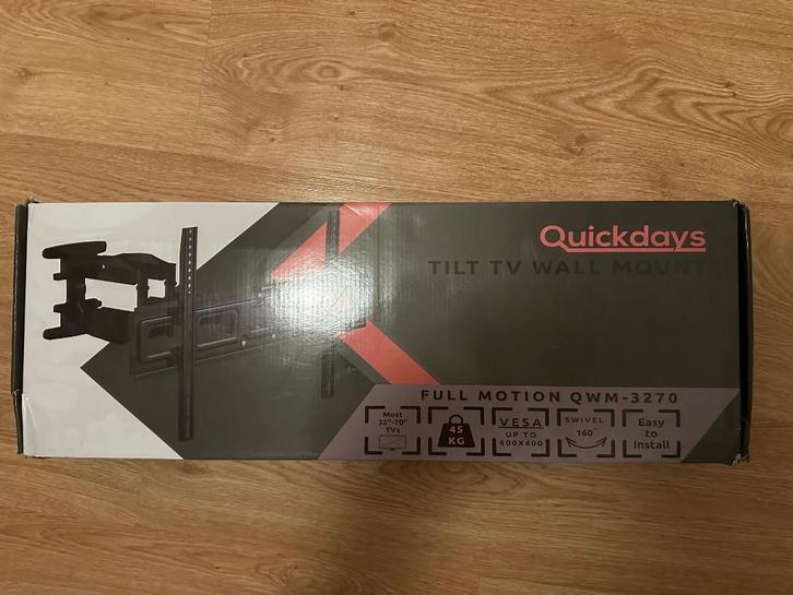 Quickdays QWM-3270 tv-muurbeugel, nieuw., Audio, Tv en Foto, Televisiebeugels, Nieuw, Ophalen