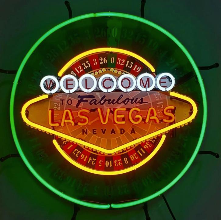 Route 66 Las Vegas neon en veel andere USA decoratie neons, Verzamelen, Merken en Reclamevoorwerpen, Nieuw, Lichtbak of (neon) lamp