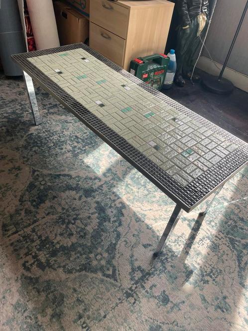 Retro bijzettafel mozaïek, Huis en Inrichting, Tafels | Bijzettafels, Gebruikt, Ophalen