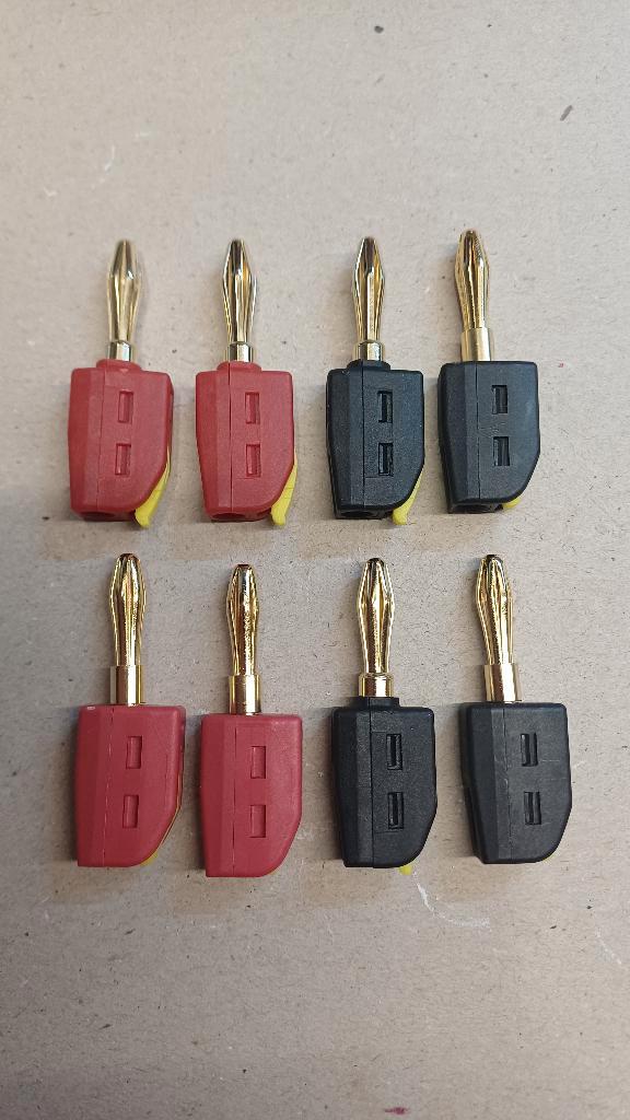 2 x Bouchon banane  système Click&Fix en métal doré sans vis, TV, Hi-fi & Vidéo, Enceintes, Neuf, Haut-parleurs Frontaux, Arrière ou Stéréo