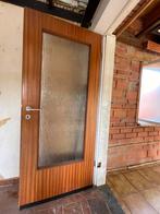 Porte intérieure en bois avec vitre 86x198, Bricolage & Construction, Fenêtres & Moustiquaires, Bois, Utilisé, Porte intérieure