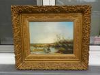 Romantisch tafereel, Antiek en Kunst, Kunst | Schilderijen | Klassiek, Ophalen of Verzenden