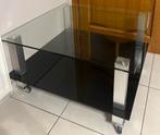 Zwarte vierkantige salontafel, Ophalen, 50 tot 100 cm, 50 tot 75 cm, Vierkant