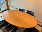 Ovalen tafel 8 personen (optioneel met stoelen van Vitra), Huis en Inrichting, Tafels | Eettafels, Ophalen, 100 tot 150 cm, Zo goed als nieuw