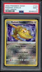 Radiant Steelix PSA 9 - 124/196 - Lost Origin 2022, Losse kaart, Zo goed als nieuw, Verzenden