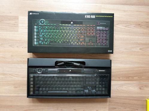 Gaming OPX Optical-Mechanical RGB keyboard Corsair K100, Computers en Software, Toetsenborden, Zo goed als nieuw, Qwerty, Bedraad
