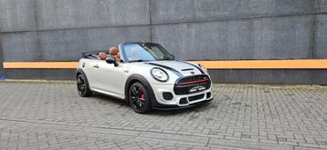 MINI John Cooper Works Cabrio 2.0AS MEGA FULL IN NIEUWSTAAT, Autos, Mini, Cuir, Argent ou Gris, Entreprise, 170 kW