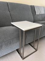 2 bijzettafels, Huis en Inrichting, Tafels | Bijzettafels, Minder dan 55 cm, Gebruikt, Metaal of Aluminium, Rechthoekig
