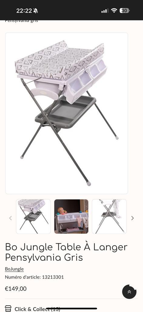 Baignoire-table à langer, Kinderen en Baby's, Badjes en Verzorging, Zo goed als nieuw, Badje, Ophalen
