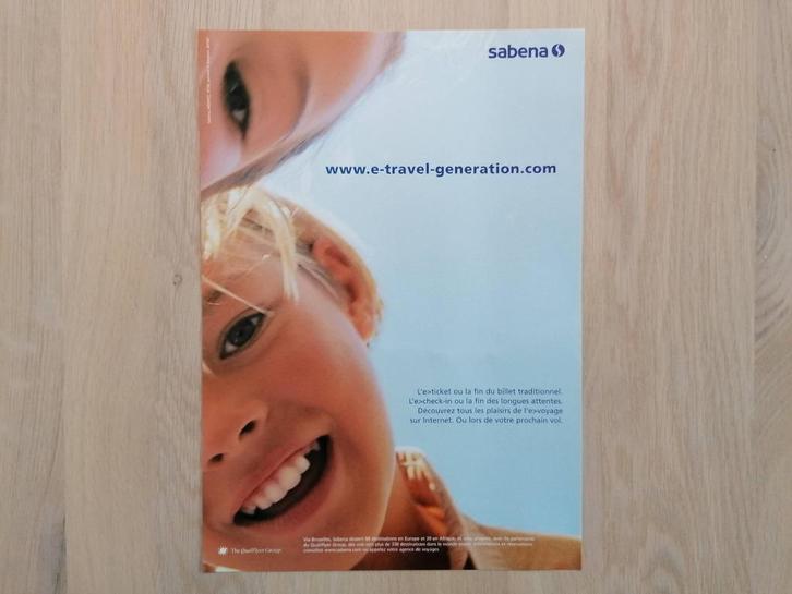 Sabena Poster Qualiflyer Group 1990's Happy Children E016C, Verzamelen, Sabenasouvenirs, Nieuw, Ophalen of Verzenden