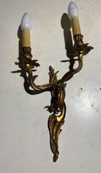 Antieke Rococo stijl wandlampen - set - Koper / Messing, Antiek en Kunst, Ophalen of Verzenden