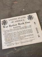 WWII US war ration book one, Ophalen of Verzenden