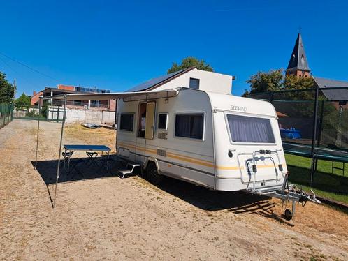 Knaus sudwind 5 persoons caracan met toebehoren., Caravans en Kamperen, Caravans, Particulier, Knaus, Douche, Ladder, Ophalen