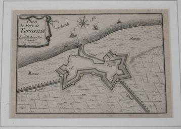 1694 Gravure - Plan du fort de Terneuse beschikbaar voor biedingen