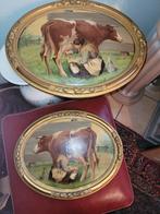 2 oude ovale schilderijtjes (pendant), Ophalen