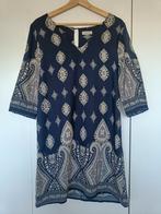 Vintage Love - Donkerblauwe jurk met print, Maat 38/40 (M), Blauw, Ophalen of Verzenden, Zo goed als nieuw