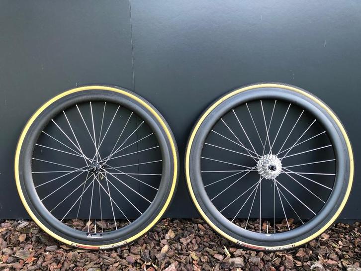 Wielset - full carbon, Fietsen en Brommers, Fietsonderdelen, Zo goed als nieuw, Racefiets, Wiel, Ophalen